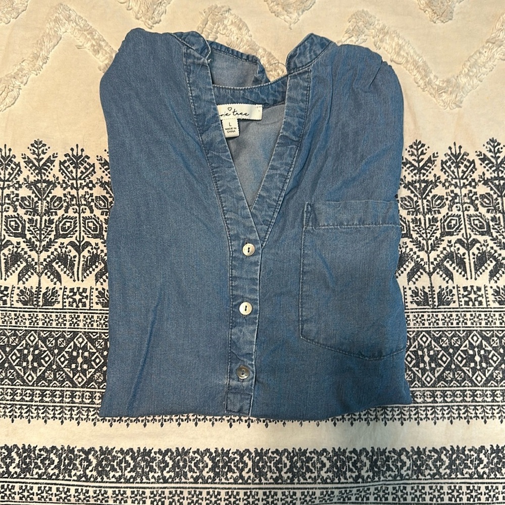 Boutique Love Tree Denim Top